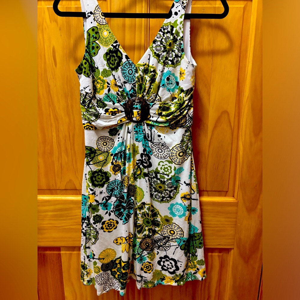 Bentley a. Mini Sleeveless Dress with Wooden Detail